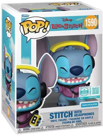 Lilo &amp; Stitch - Stitch w/Music Headphones Pop! Vinyl Figure (9500 Pieces Exclusive)