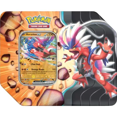 Pre-Order: Pokemon Trading Card Game - Slashing Legends Tin- Koraidon