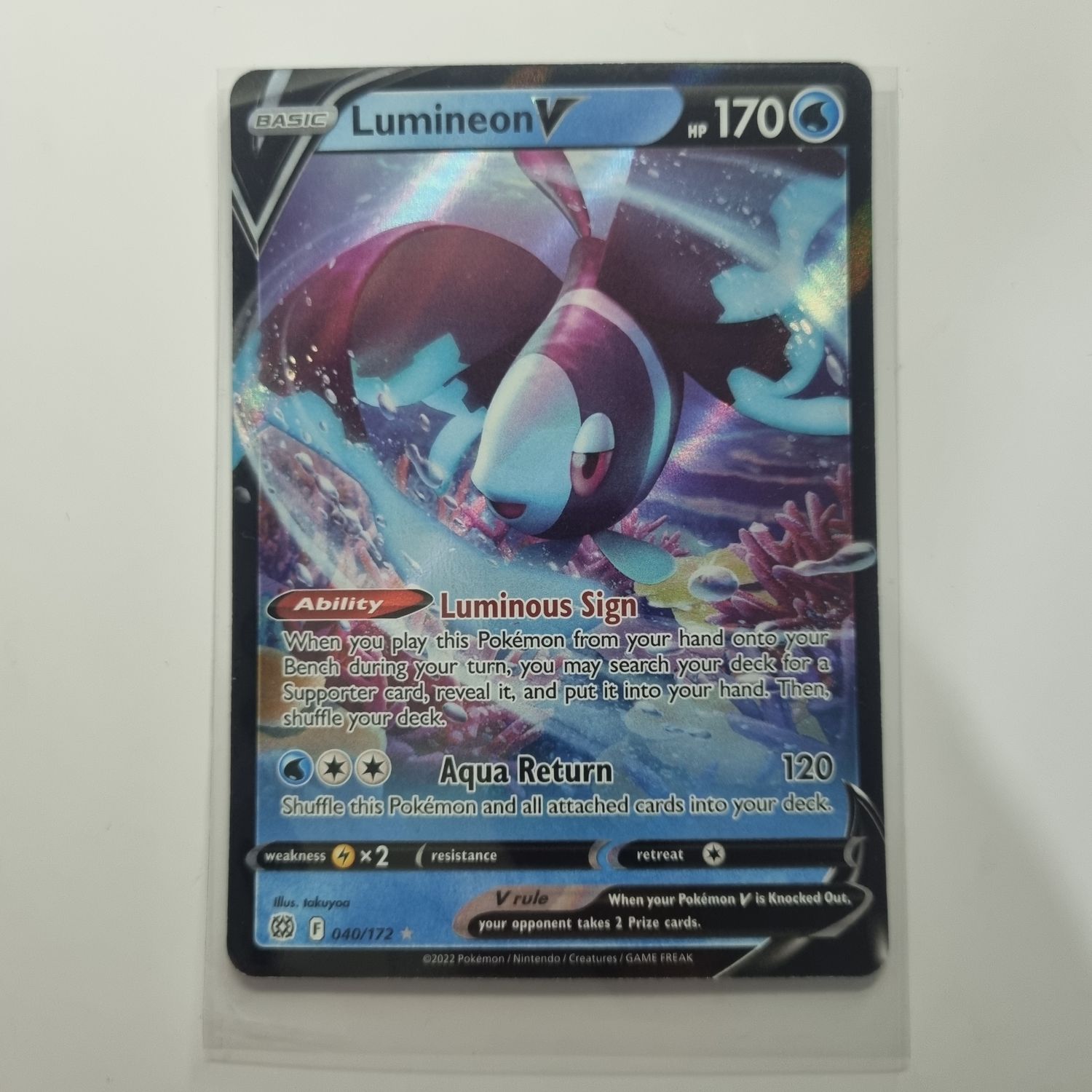 Pokemon Card- Lumineon V 040/172