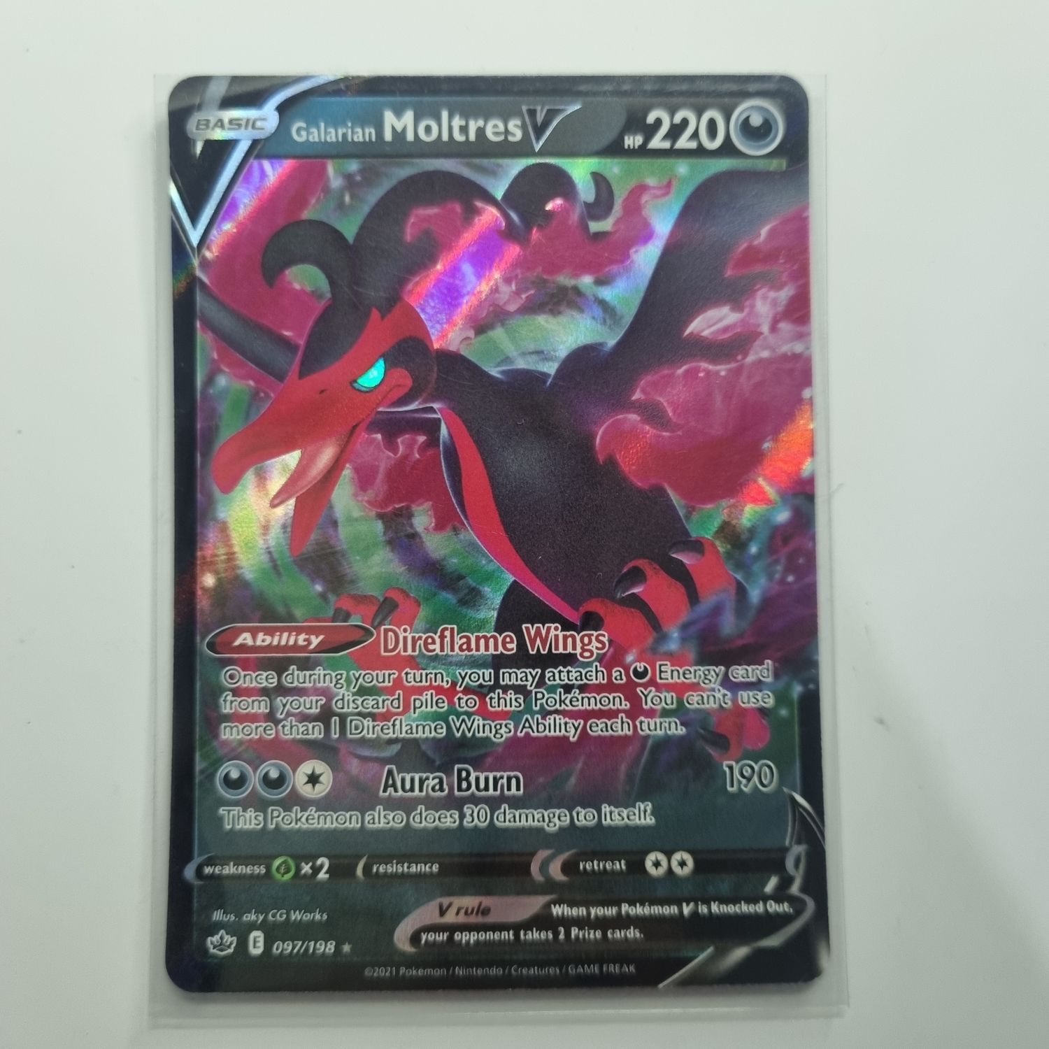 Pokemon Card- Galarian Moltres V 097/198