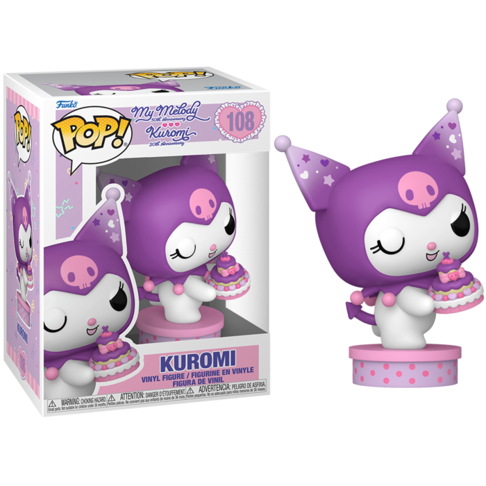 Pre-Order: Hello Kitty &amp; Friends - Kuromi with Cake 20th Anniversary Pop! Vinyl Figure