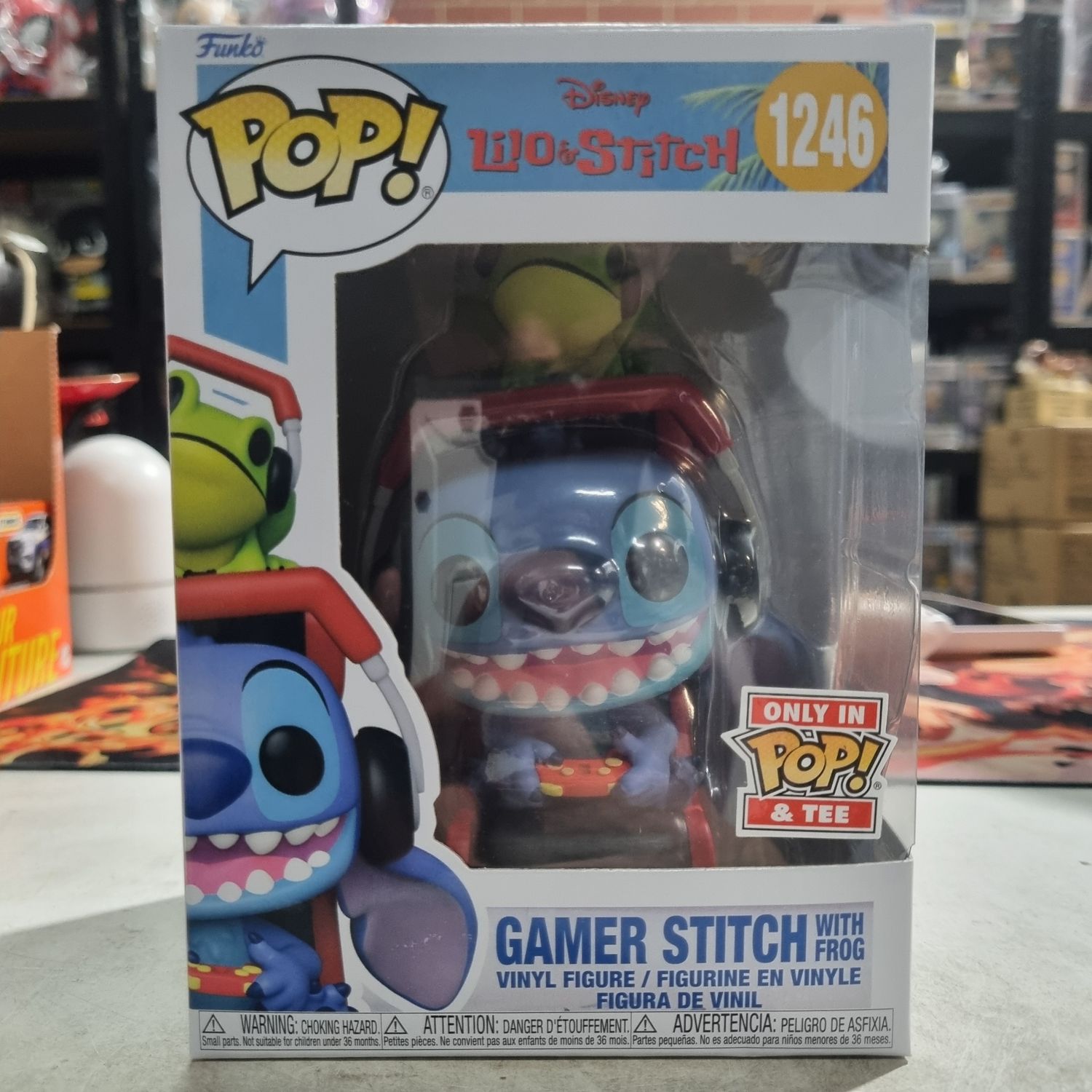 Lilo &amp; Stitch - Gamer Stitch With Frog Pop! Vinyl Figure
