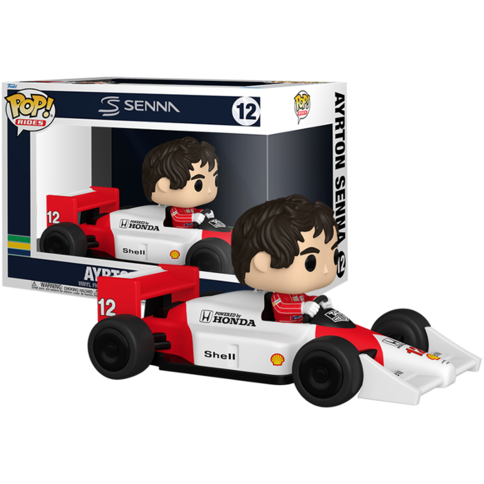 Pre-Order: F1: Formula 1 - Ayrton Senna with Race Car Pop! Rides Vinyl Figure