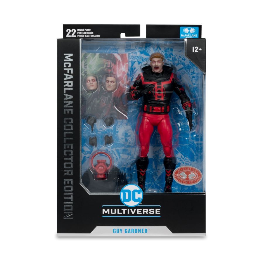 Green Lantern - Guy Gardner (Red Lantern) DC Multiverse McFarlane Collector Edition Red Platinum 7&quot; Scale Action Figure