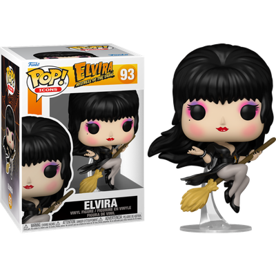 Pre-Order: Elvira: Mistress of the Dark - Elvira on Broom Pop! Vinyl Figure