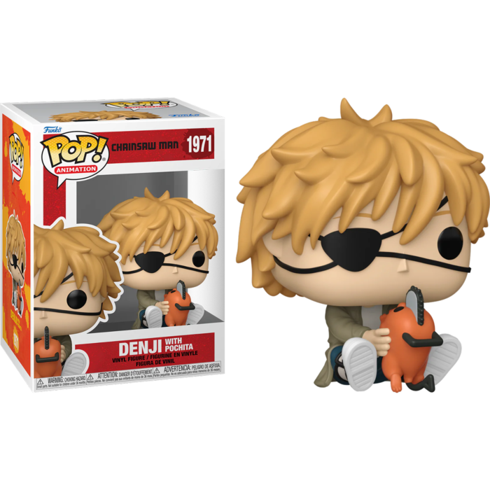 Pre-Order: Chainsaw Man - Denji with Pochita Pop! Vinyl Figure