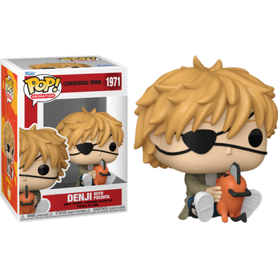 Pre-Order: Chainsaw Man - Denji with Pochita Pop! Vinyl Figure
