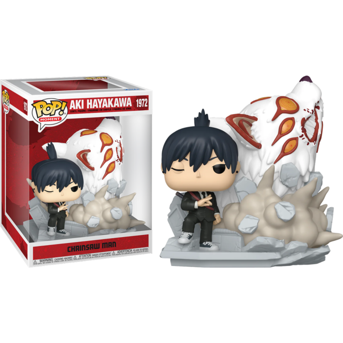 Pre-Order: Chainsaw Man - Aki Hayakawa with Fox Devil Pop! Moment Vinyl Figure