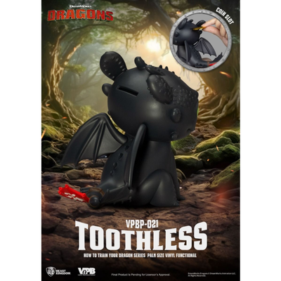 Pre-Order: Beast Kingdom Piggy Bank How to Train Your Dragon Palm Size Vinyl Functional Figurine Toothless