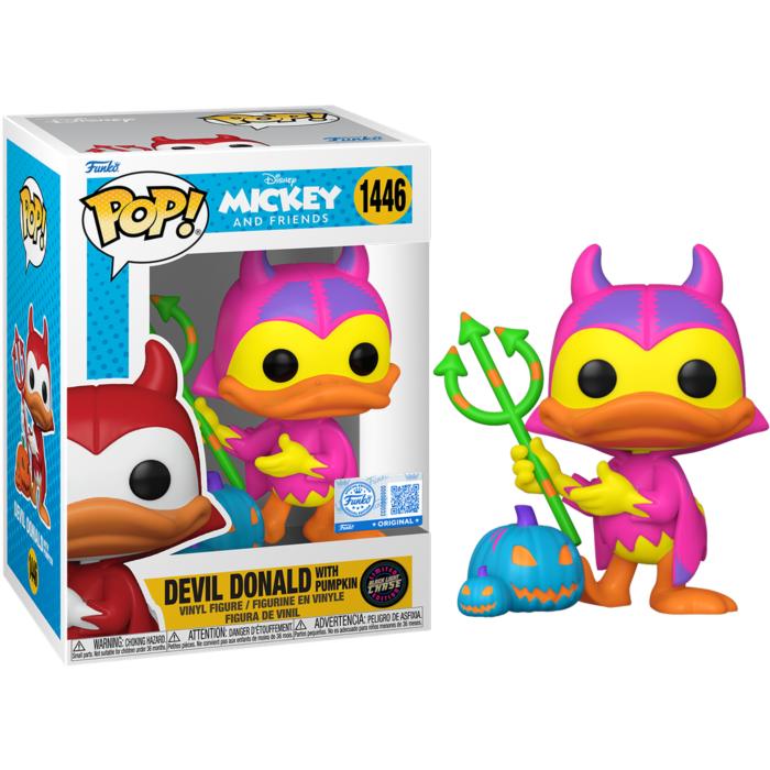 Pre-Order: Mickey &amp; Friends - Devil Donald with Pumpkin Chase Pop! Vinyl Figure Bundle of 2