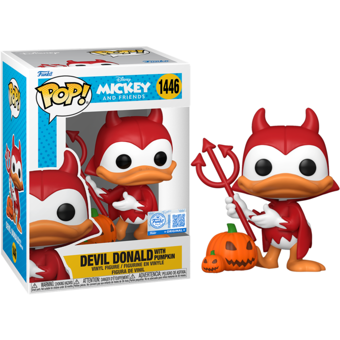 Pre-Order: Mickey &amp; Friends - Devil Donald with Pumpkin Pop! Vinyl Figure