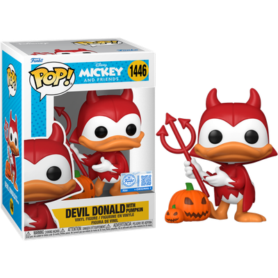 Pre-Order: Mickey &amp; Friends - Devil Donald with Pumpkin Chase Pop! Vinyl Figure Bundle of 2