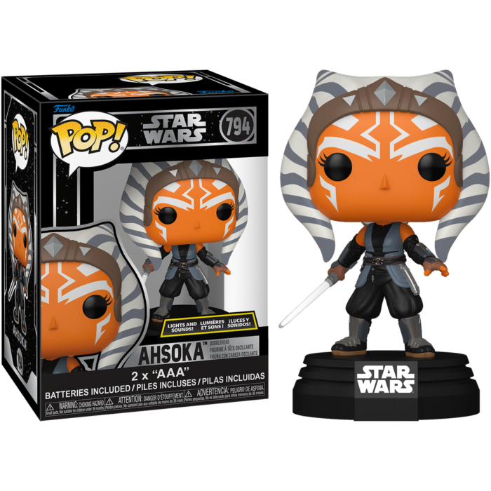 Pre-Order: Star Wars - Ahsoka Pop! Vinyl Figure with Sound &amp; Lights