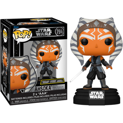 Pre-Order: Star Wars - Ahsoka Pop! Vinyl Figure with Sound &amp; Lights