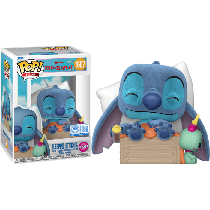 Pre-Order: Lilo &amp; Stitch - Sleeping Stitch in Box (Flocked) Pop! Plus Vinyl Figure