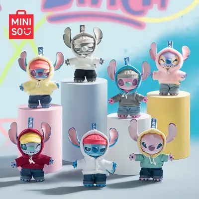 Pre-Order: MINISO Disney Stitch GenZ Street Series-Vinyl Plush Pendant Blind Box (1 Seal Case of 6 Boxes)  (100% Authentic)