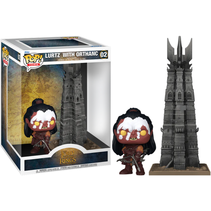 Pre-Order: The Lord of the Rings - Lurtz with Orthanc Pop! Town Vinyl Figure