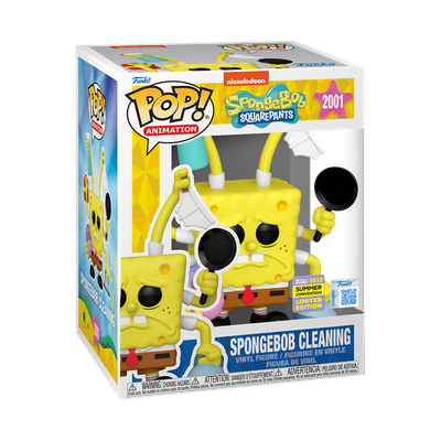 SpongeBob SquarePants - SpongeBob Cleaning Premium Pop! Vinyl Figure (2025 Summer Convention Exclusive)