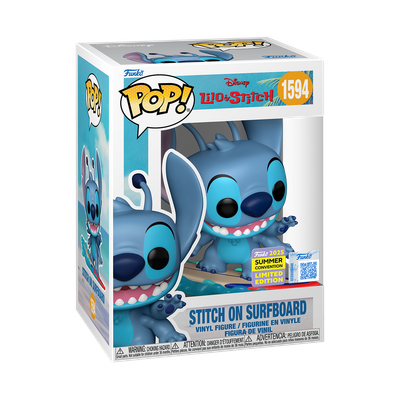 Lilo &amp; Stitch - Stitch on Surfboard Pop! Vinyl Figure (2025 Summer Convention Exclusive)
