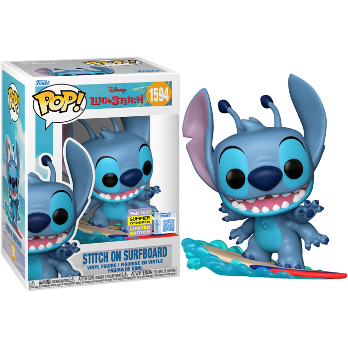 Lilo &amp; Stitch - Stitch on Surfboard Pop! Vinyl Figure (2025 Summer Convention Exclusive)