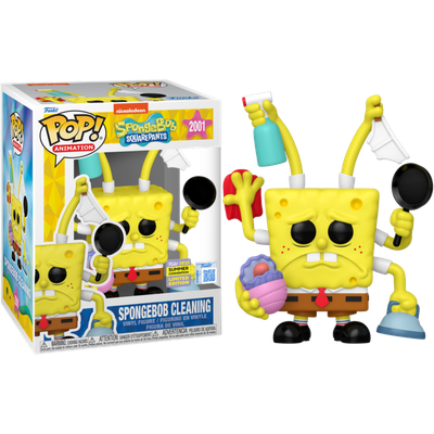 SpongeBob SquarePants - SpongeBob Cleaning Premium Pop! Vinyl Figure (2025 Summer Convention Exclusive)