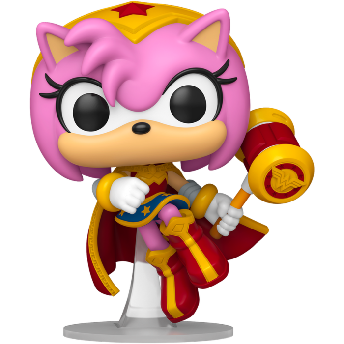 Pre-Order: Justice League x Sonic the Hedgehog - Amy Rose as Wonder Woman Pop! Vinyl Figure