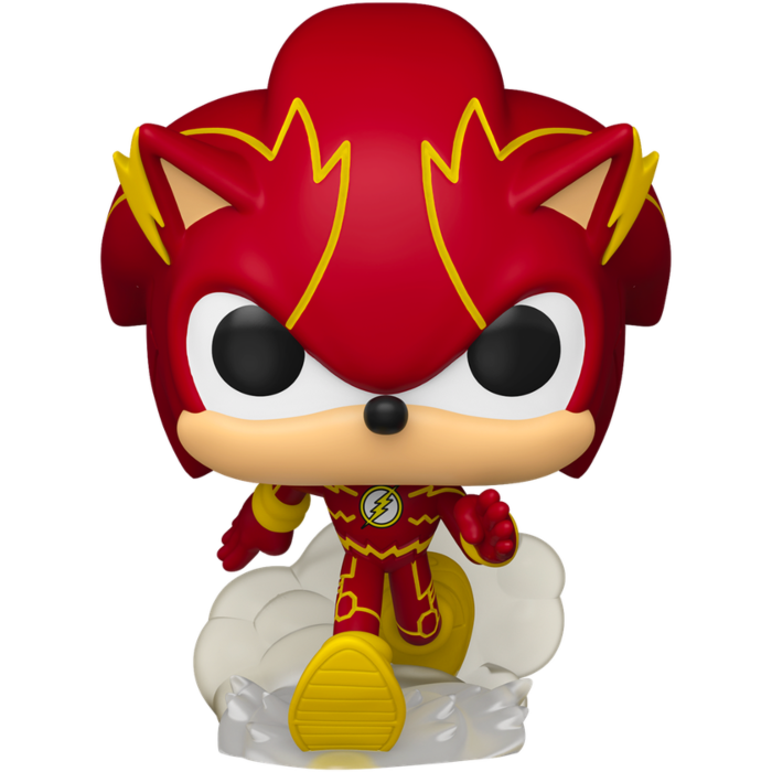 Pre-Order: Justice League x Sonic the Hedgehog - Sonic as The Flash Pop! Vinyl Figure