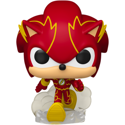 Pre-Order: Justice League x Sonic the Hedgehog - Sonic as The Flash Pop! Vinyl Figure