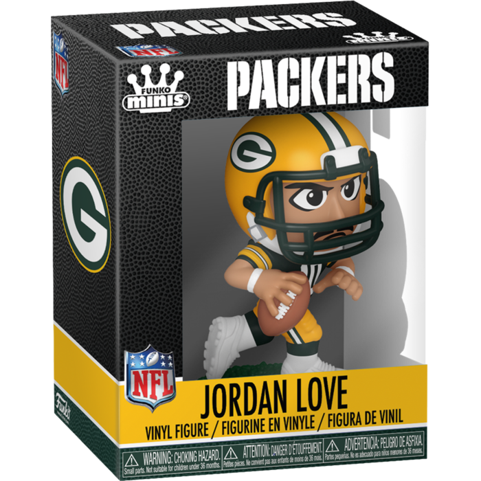 Pre-Order: NFL: Football - Funko Minis 3&quot; Vinyl Figure-  Jordan Love of the Green Bay Packers