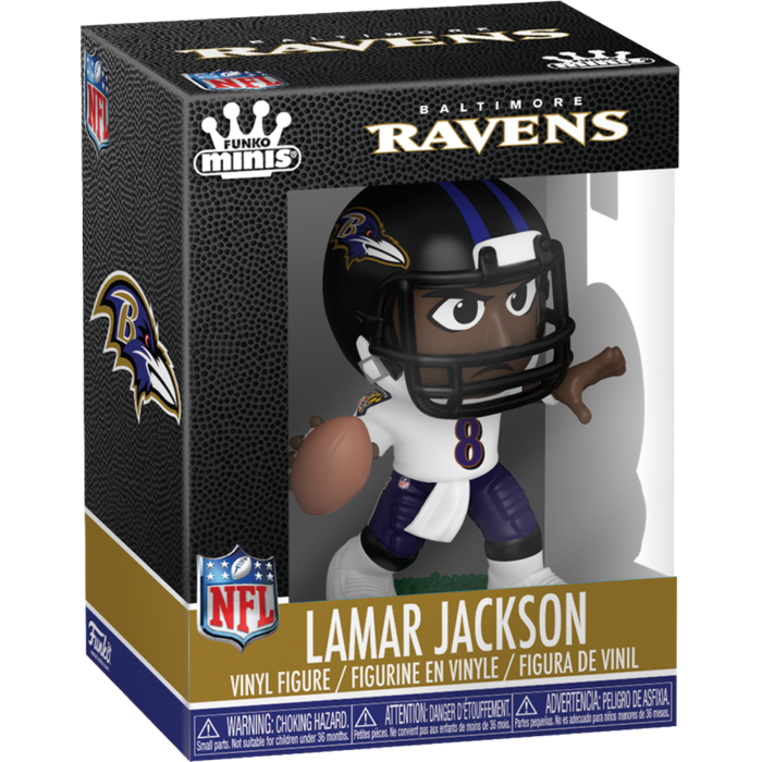 Pre-Order: NFL: Football - Funko Minis 3&quot; Vinyl Figure- Lamar Jackson of the Baltimore Ravens