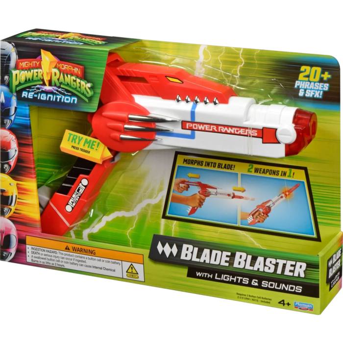 Mighty Morphin Power Rangers: Re-Ignition - Blade Blaster with Lights &amp; Sounds Roleplay Replica