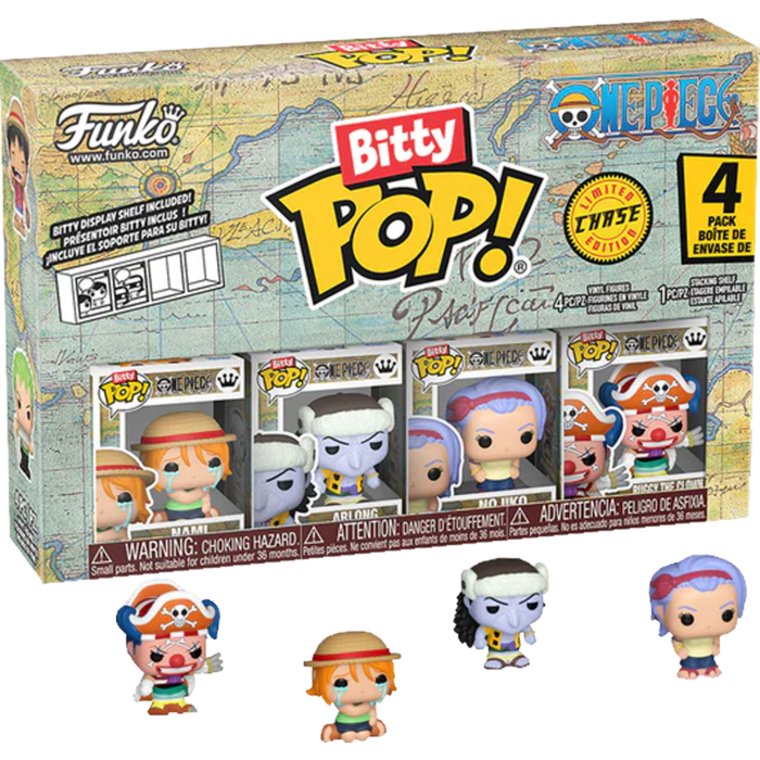 Pre-Order: One Piece - Nami, Arlong, Nojiko &amp; Chase Bitty Pop! Vinyl Figure 4-Pack
