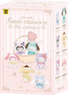 Pre-Order: TOPTOY Sanrio Characters Play with Kittens Blind Box Plush Figure (1 Blind Box)  (100% Authentic)