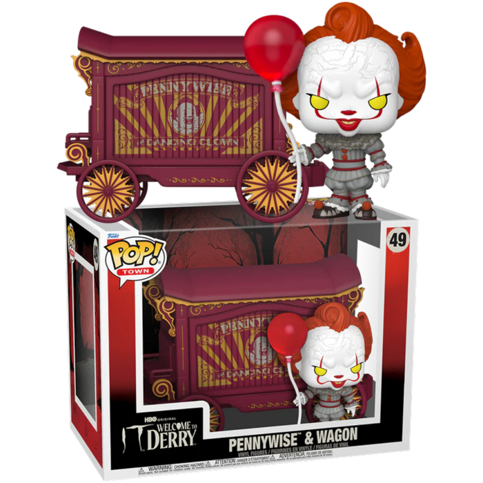 Pre-Order: It: Welcome to Derry - Pennywise &amp; Wagon Pop! Town Vinyl Figure