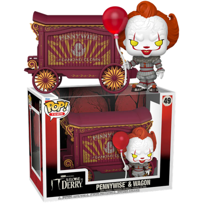 Pre-Order: It: Welcome to Derry - Pennywise &amp; Wagon Pop! Town Vinyl Figure