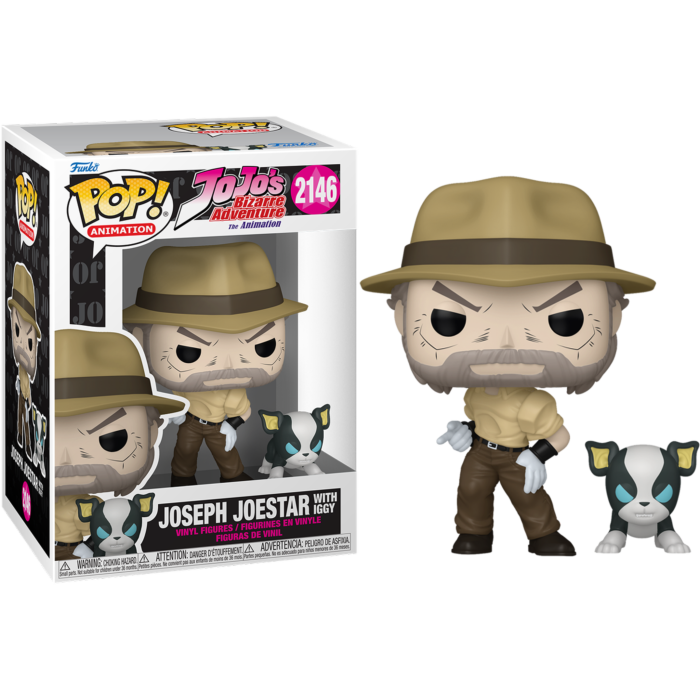Pre-Order: JoJo&#39;s Bizarre Adventure - Joseph Joestar with Iggy Pop! Vinyl Figure