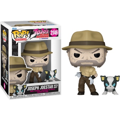 Pre-Order: JoJo&#39;s Bizarre Adventure - Joseph Joestar with Iggy Pop! Vinyl Figure