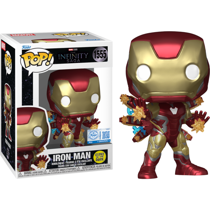 Pre-Order: Avengers: Endgame - Iron Man with Beams Glow-in-the-Dark Pop! Vinyl Figure