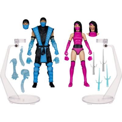 Pre-Order: Mortal Kombat - Klassic Sub-Zero vs. Mileena Deluxe 7&quot; Scale Action Figure 2-Pack