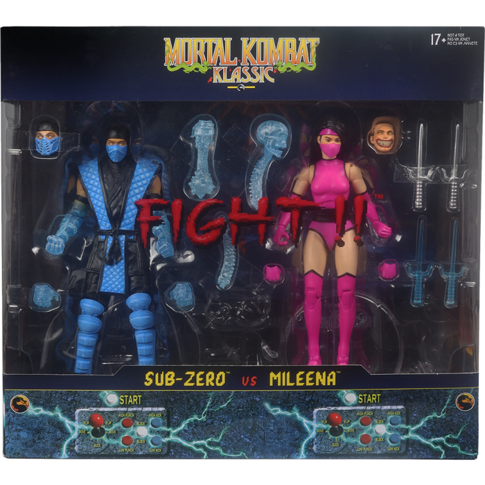 Pre-Order: Mortal Kombat - Klassic Sub-Zero vs. Mileena Deluxe 7&quot; Scale Action Figure 2-Pack