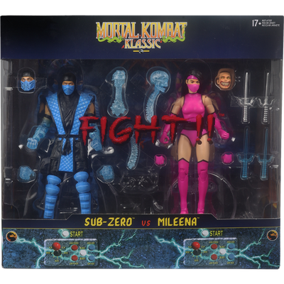 Pre-Order: Mortal Kombat - Klassic Sub-Zero vs. Mileena Deluxe 7&quot; Scale Action Figure 2-Pack