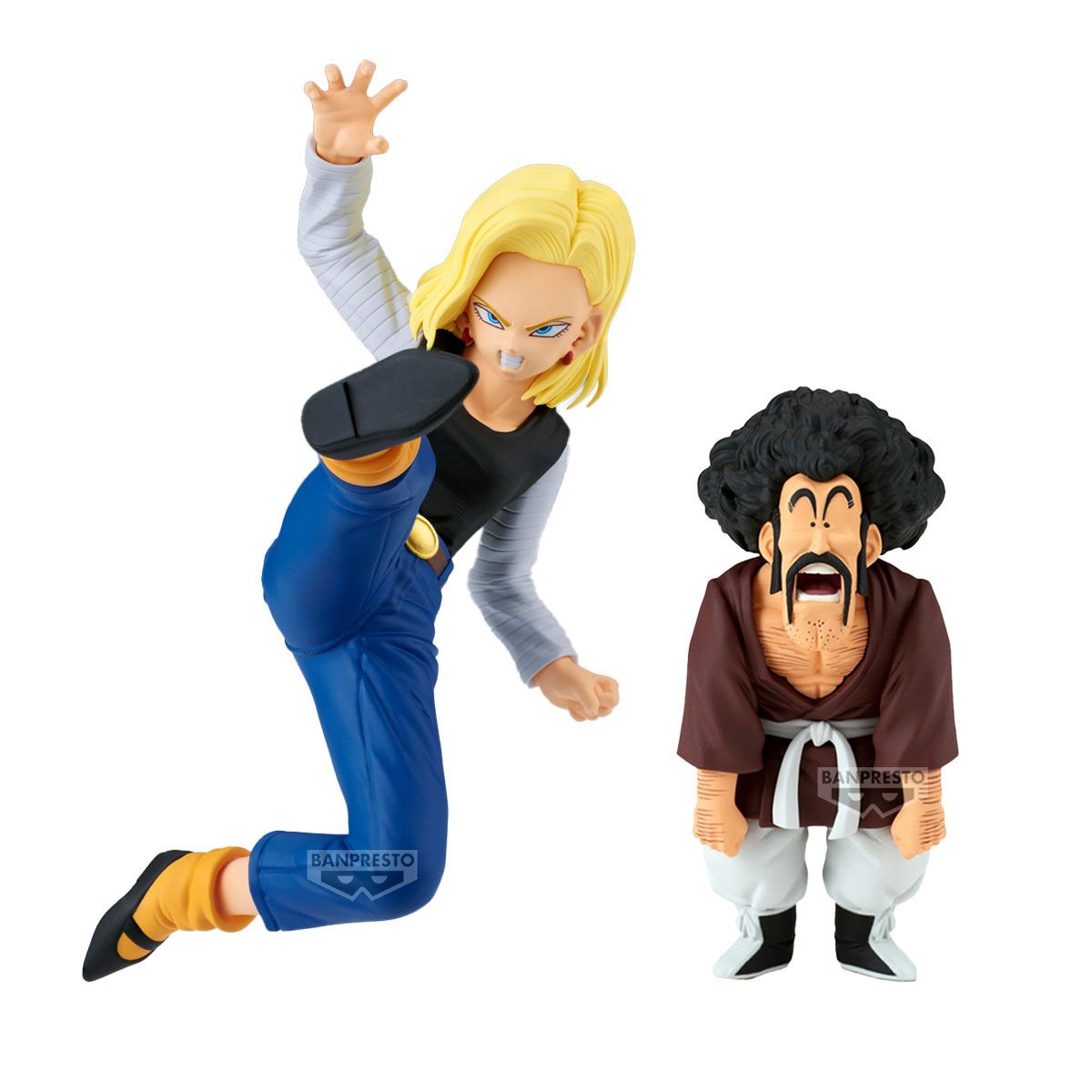Pre-Order: Dragon Ball Z Match Makers Android 18 &amp; Mr. Satan (Vs. Mighty Mask) Figures