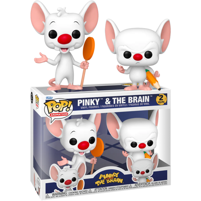 Pre-Order: Pinky and The Brain - Pinky &amp; The Brain Pop! Vinyl Figure 2-Pack