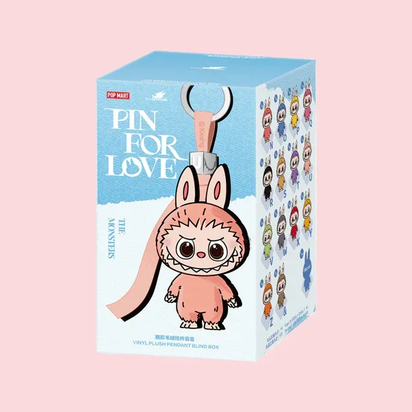 Pop Mart: The Monsters Pin For Love Series Vinyl Plush Pendant Blind Box (N-Z)(1 Blind Box)  (100% Authentic)