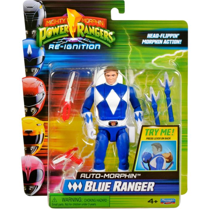 Mighty Morphin Power Rangers: Re-Ignition - Auto-Morphin Blue Ranger 5&quot; Action Figure