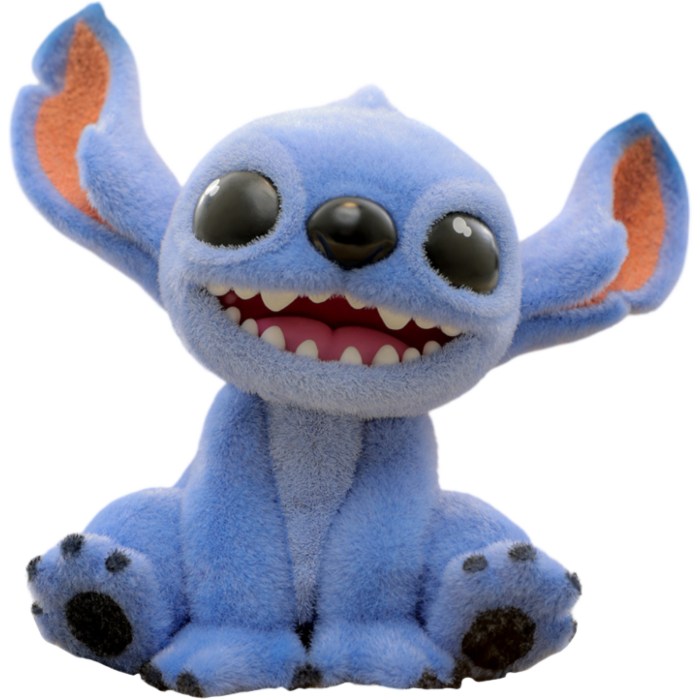 Lilo &amp; Stitch (2025) - Stitch Sitting Velvet Hair Version Cosbaby (S) Hot Toys Figure