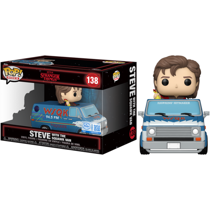 Stranger Things - Steve with the Squawk Van (Season 5) Deluxe Pop! Rides Vinyl Figure