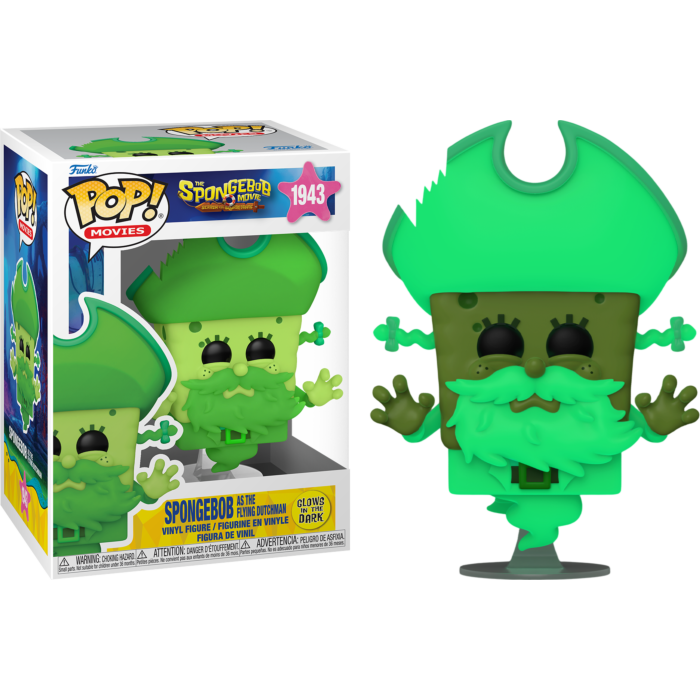 Pre-Order: The SpongeBob Movie: Search for SquarePants (2025) - SpongeBob as the Flying Dutchman Glow-in-the-Dark Pop! Vinyl Figure