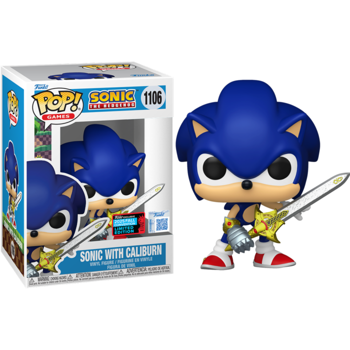 Sonic the Hedgehog - Sonic with Caliburn Pop! Vinyl Figure (2025 Fall Convention Exclusive)