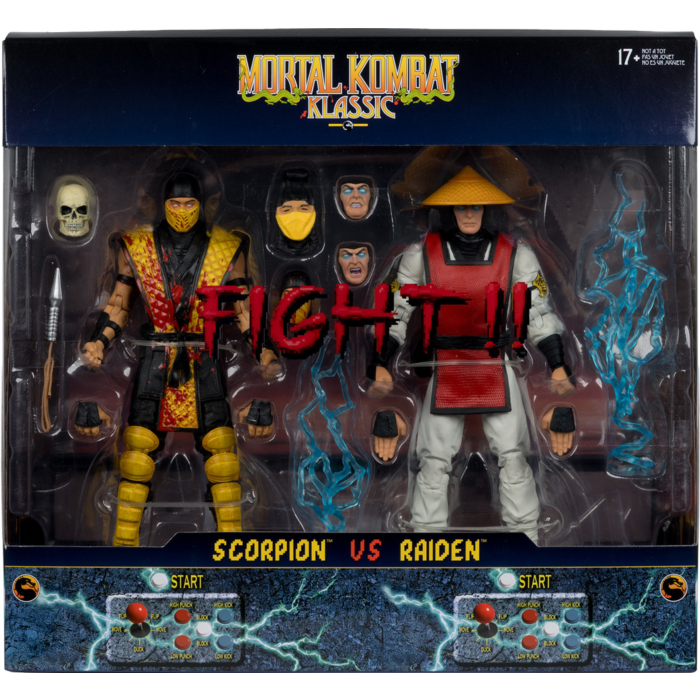 Mortal Kombat - Klassic Scorpion vs. Raiden Deluxe 7" Scale Action Figure 2-Pack